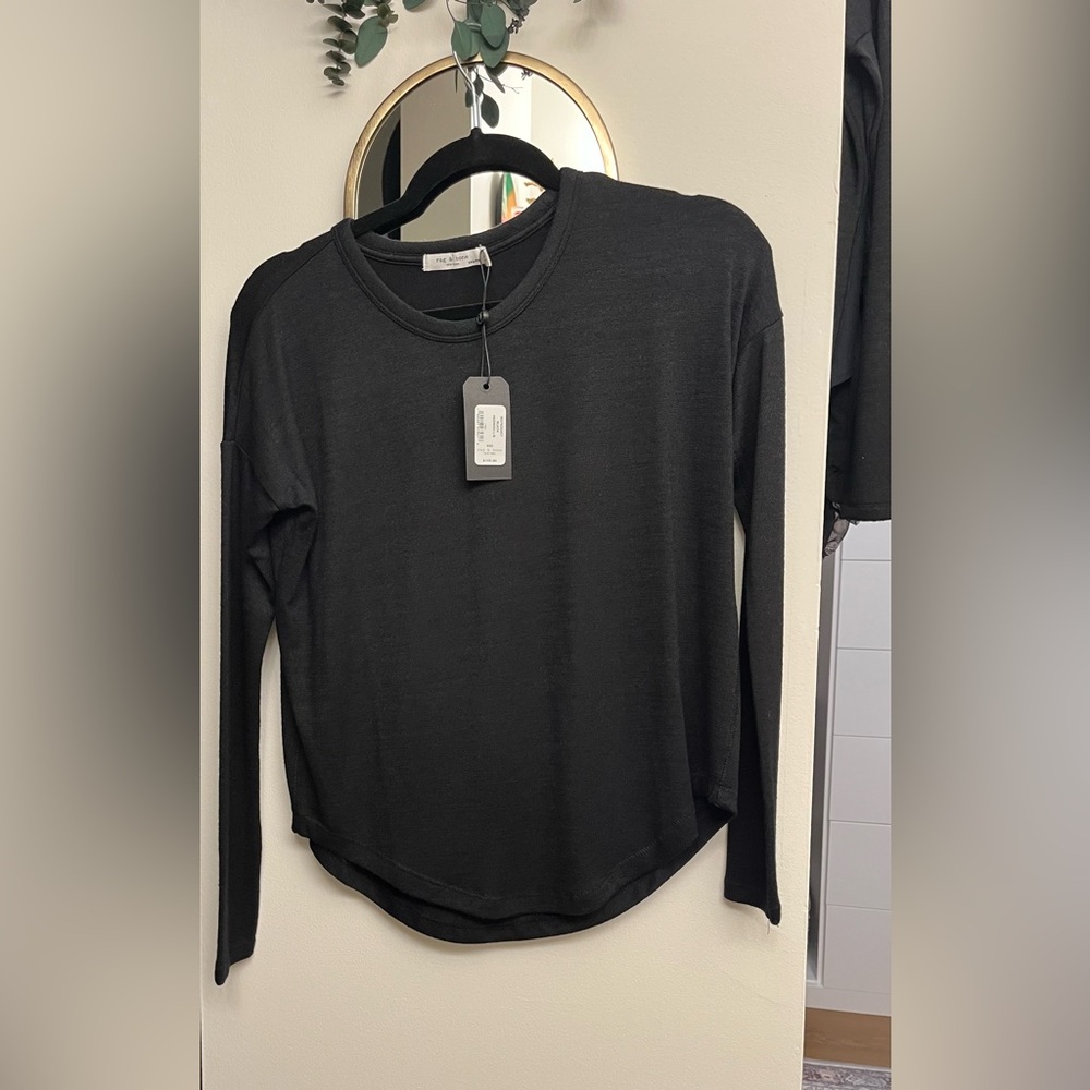 Brand New ⭐️ Rag & Bone XXS Hudson Knit Black Shirt